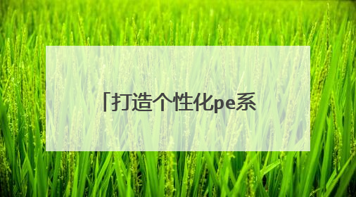 打造个性化pe系统，几点小小的疑惑，请帮我讲解！