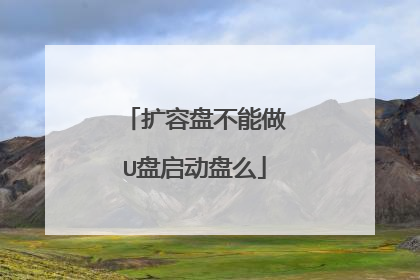 扩容盘不能做U盘启动盘么