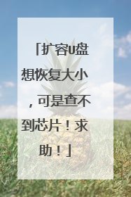 扩容U盘想恢复大小,可是查不到芯片!求助!
