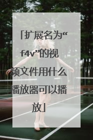 扩展名为“f4v”的视频文件用什么播放器可以播放