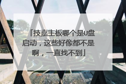 技嘉主板哪个是U盘启动,这些好像都不是啊,一直找不到