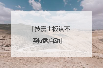 技嘉主板认不到u盘启动