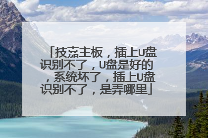 技嘉主板，插上U盘识别不了，U盘是好的，系统坏了，插上U盘识别不了，是弄哪里