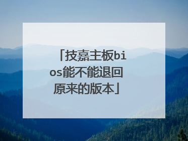 技嘉主板bios能不能退回原来的版本