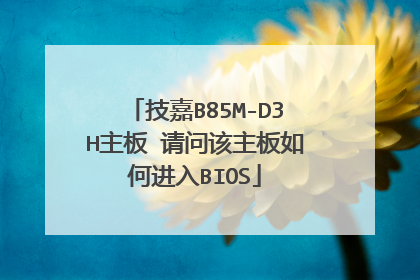 技嘉B85M-D3H主板 请问该主板如何进入BIOS