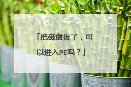 把磁盘拔了,可以进入PE吗?