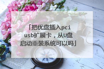 把优盘插入pci usb扩展卡,从U盘启动重装系统可以吗