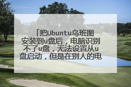 把Ubuntu乌班图安装到u盘后，电脑识别不了u盘，无法设置从u盘启动，但是在别人的电脑可以，为什