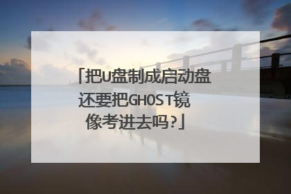 把U盘制成启动盘还要把GHOST镜像考进去吗?