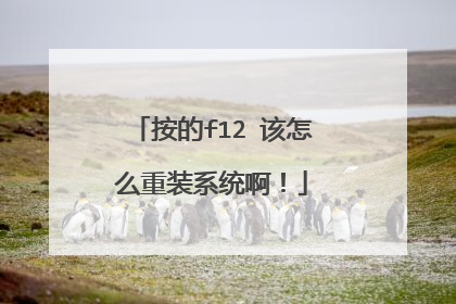 按的f12 该怎么重装系统啊!