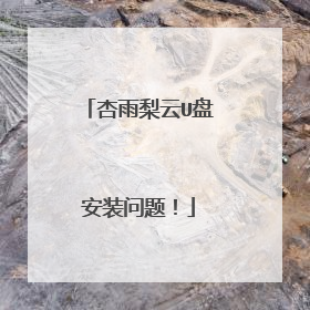 杏雨梨云U盘安装问题！