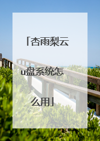 杏雨梨云u盘系统怎么用