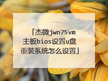 杰微jwn75vm主板bios设置u盘重装系统怎么设置