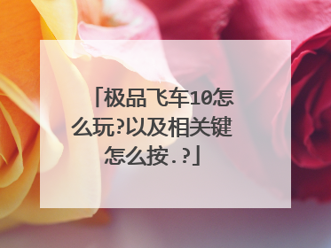 极品飞车10怎么玩?以及相关键怎么按.?