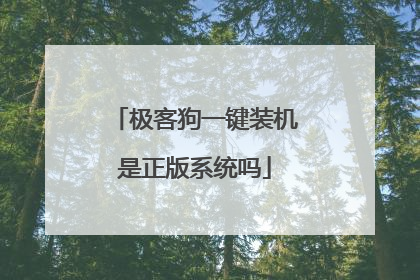 极客狗一键装机是正版系统吗