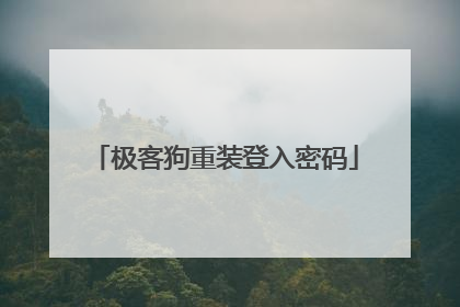 极客狗重装登入密码