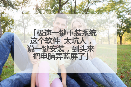 极速一键重装系统这个软件 太坑人,说一键安装,到头来把电脑弄蓝屏了