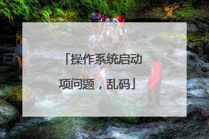 操作系统启动项问题，乱码