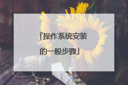 操作系统安装的一般步骤