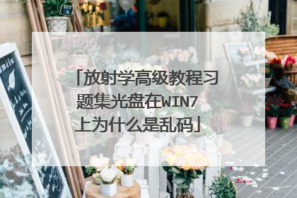 放射学高级教程习题集光盘在WIN7上为什么是乱码