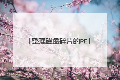 整理磁盘碎片的PE