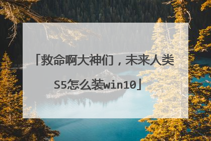 救命啊大神们,未来人类S5怎么装win10