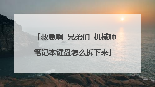 救急啊 兄弟们 机械师笔记本键盘怎么拆下来