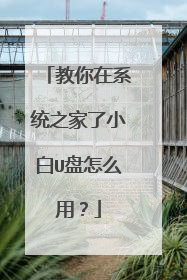 教你在系统之家了小白U盘怎么用?