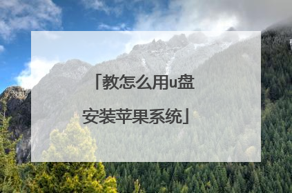 教怎么用u盘安装苹果系统