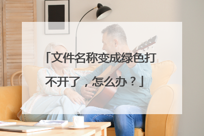 文件名称变成绿色打不开了,怎么办?