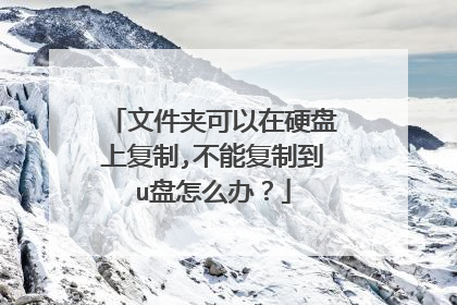 文件夹可以在硬盘上复制,不能复制到u盘怎么办?