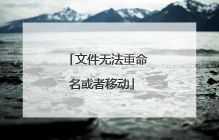 文件无法重命名或者移动