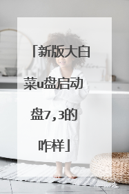 新版大白菜u盘启动盘7,3的咋样