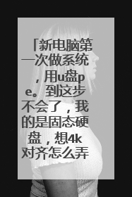 新电脑第一次做系统,用u盘pe。到这步不会了,我的是固态硬盘,想4k对齐怎么弄?求助大神!