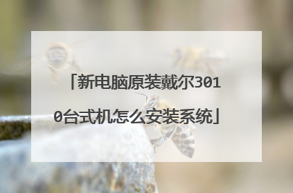 新电脑原装戴尔3010台式机怎么安装系统