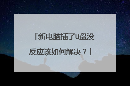 新电脑插了U盘没反应该如何解决?
