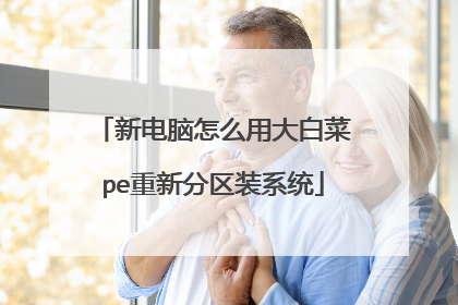新电脑怎么用大白菜pe重新分区装系统