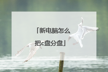 新电脑怎么把c盘分盘