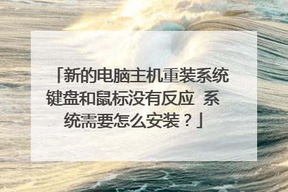 新的电脑主机重装系统键盘和鼠标没有反应 系统需要怎么安装?