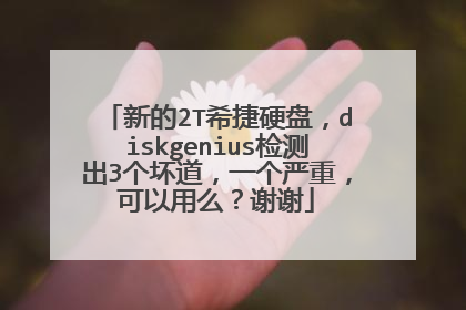 新的2T希捷硬盘,diskgenius检测出3个坏道,一个严重,可以用么?谢谢