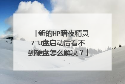新的HP暗夜精灵7 U盘启动后看不到硬盘怎么解决?
