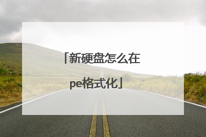 新硬盘怎么在pe格式化