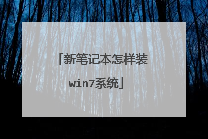 新笔记本怎样装win7系统