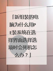 新组装的电脑为什么用PE装系统在选择界面选择选项时会死机怎么办?
