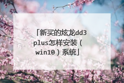 新买的炫龙dd3plus怎样安装(win10)系统