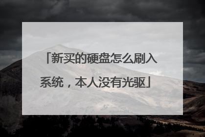 新买的硬盘怎么刷入系统,本人没有光驱