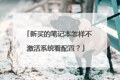 新买的笔记本怎样不激活系统看配置？