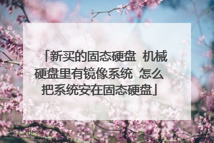 新买的固态硬盘 机械硬盘里有镜像系统 怎么把系统安在固态硬盘