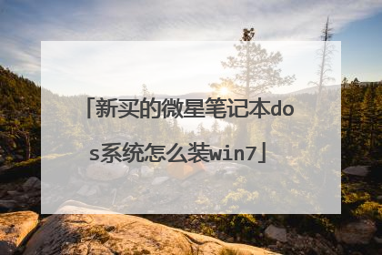 新买的微星笔记本dos系统怎么装win7
