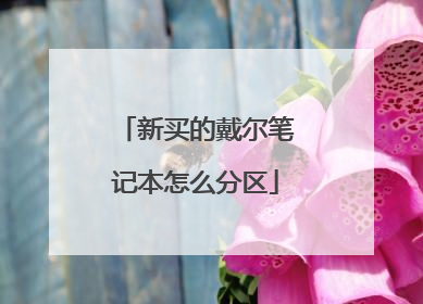 新买的戴尔笔记本怎么分区